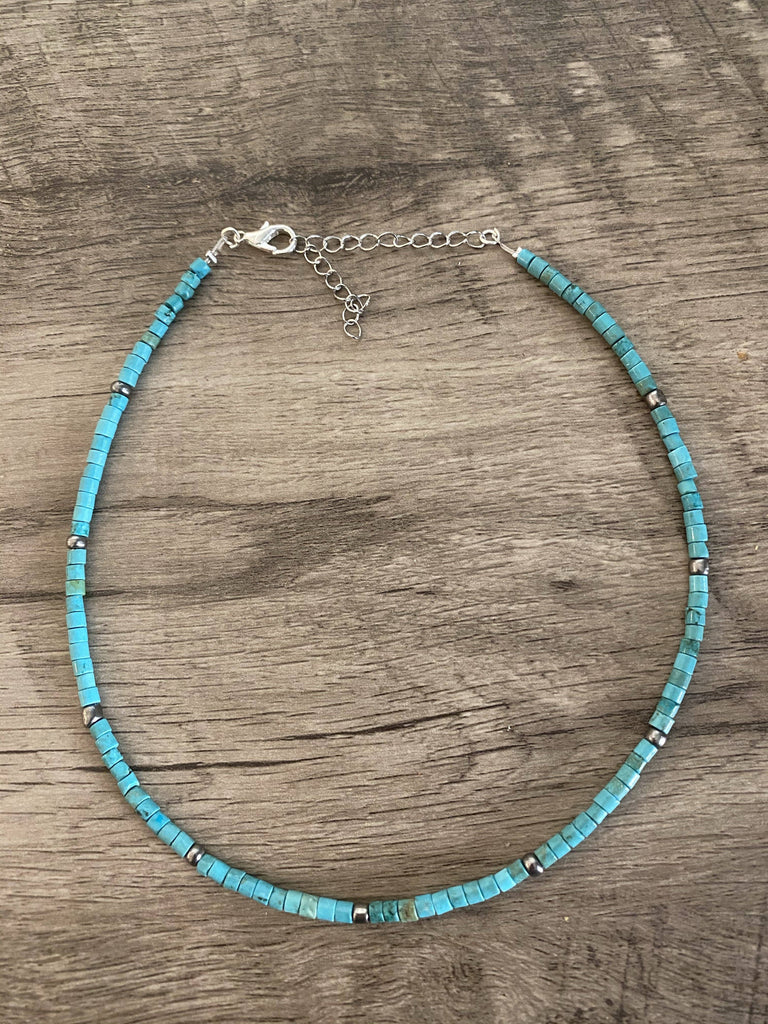 turquoise Choker beaded - the Sophia - western jewelry