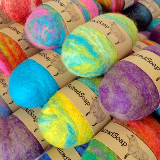Felted Soap Multicolored Pack of 25 Individually Labeled